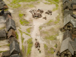 Start of Super Montem or High Street in 1296. This was no doubt used by drovers to bring their cattle to market in the town. 