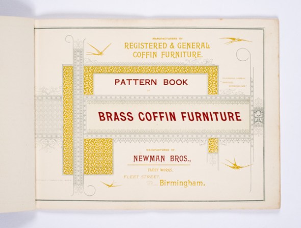 Very possibly Newman Brothers' first trade catalogue as coffin furniture manufacturers.